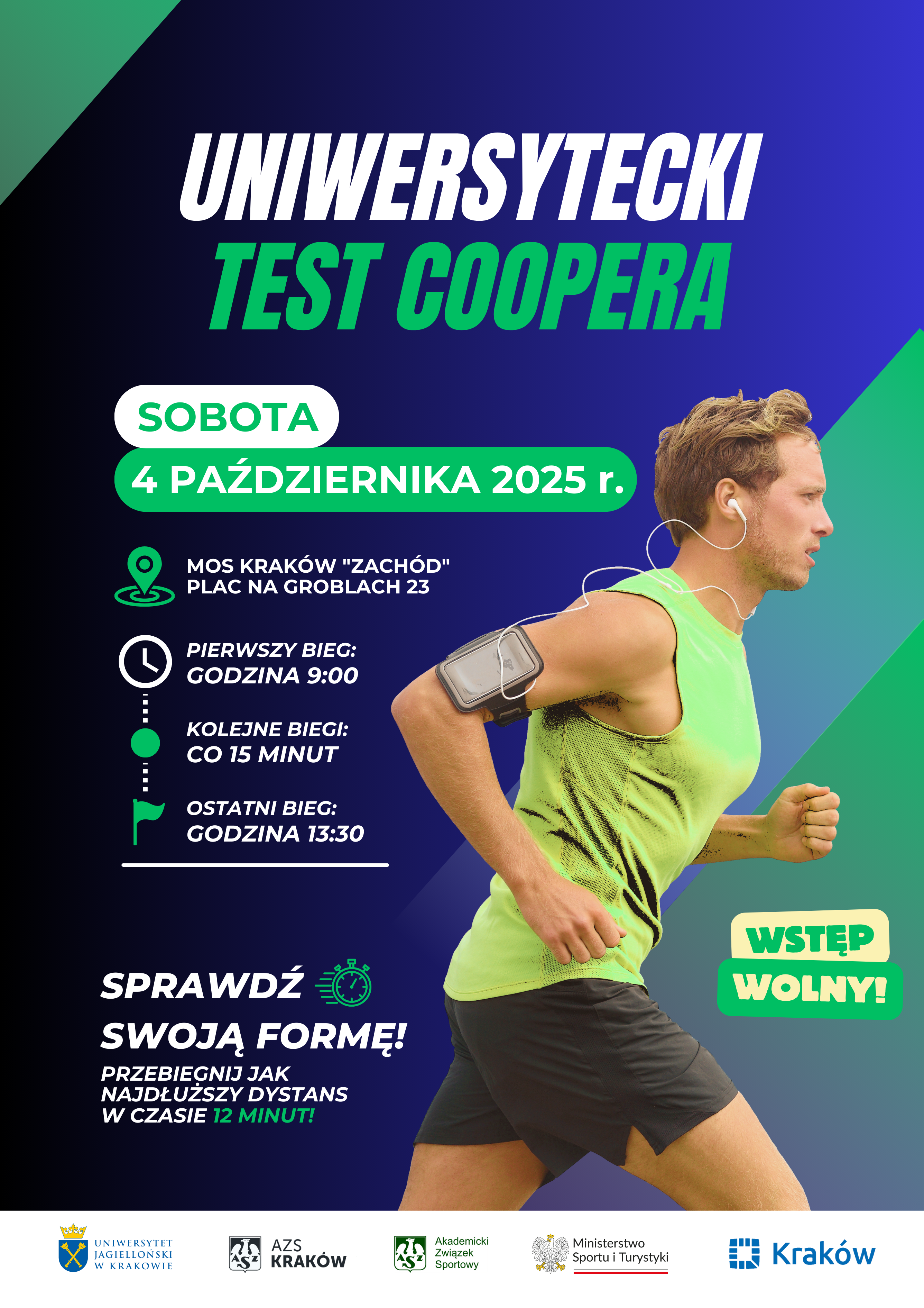 Plakat UTC, Biegacz w słuchawkach - zdjęcie poglądowe na plakacie